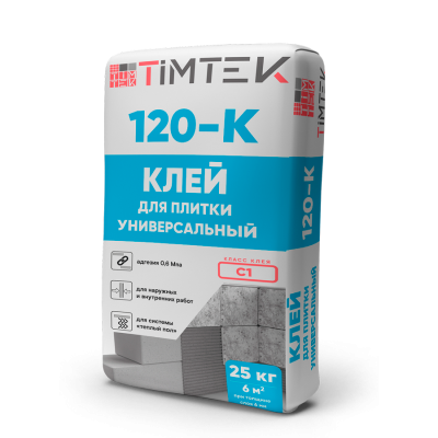 TIMTEK 120-K Клей для плитки универсальный 0,6МПа, класс С1, 25кг