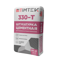 TimTek 330-T Штукатурка цементная для машинного и ручного нанесения, 5-40мм, 25кг 