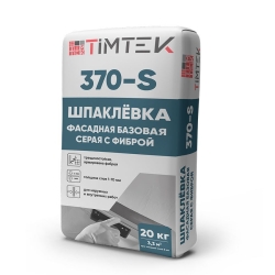 TIMTEK 370-S Шпаклевка фасадная базовая серая с фиброй, 20кг 